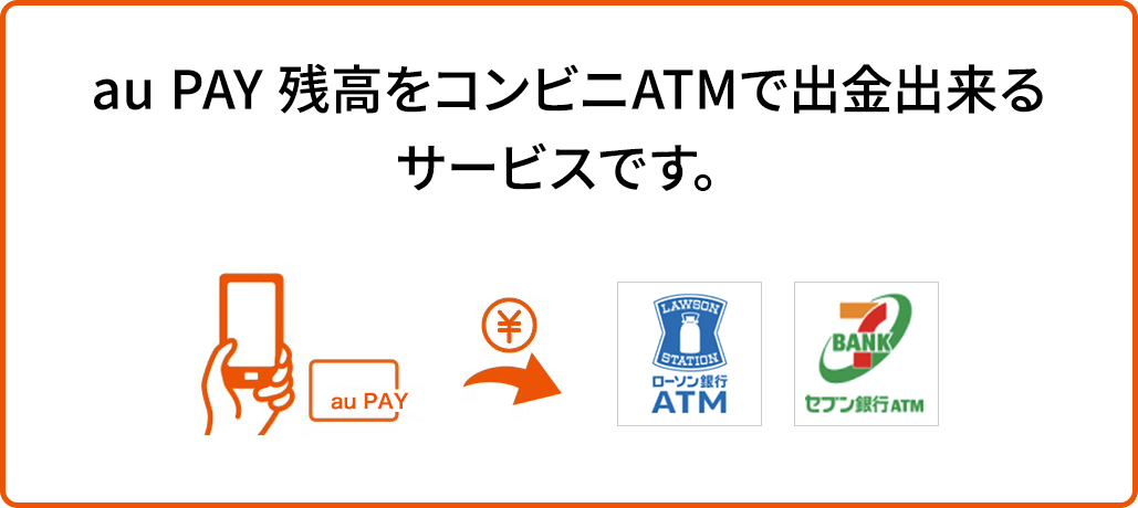 au PAY 残高をコンビニATMで出金出来るサービスです。